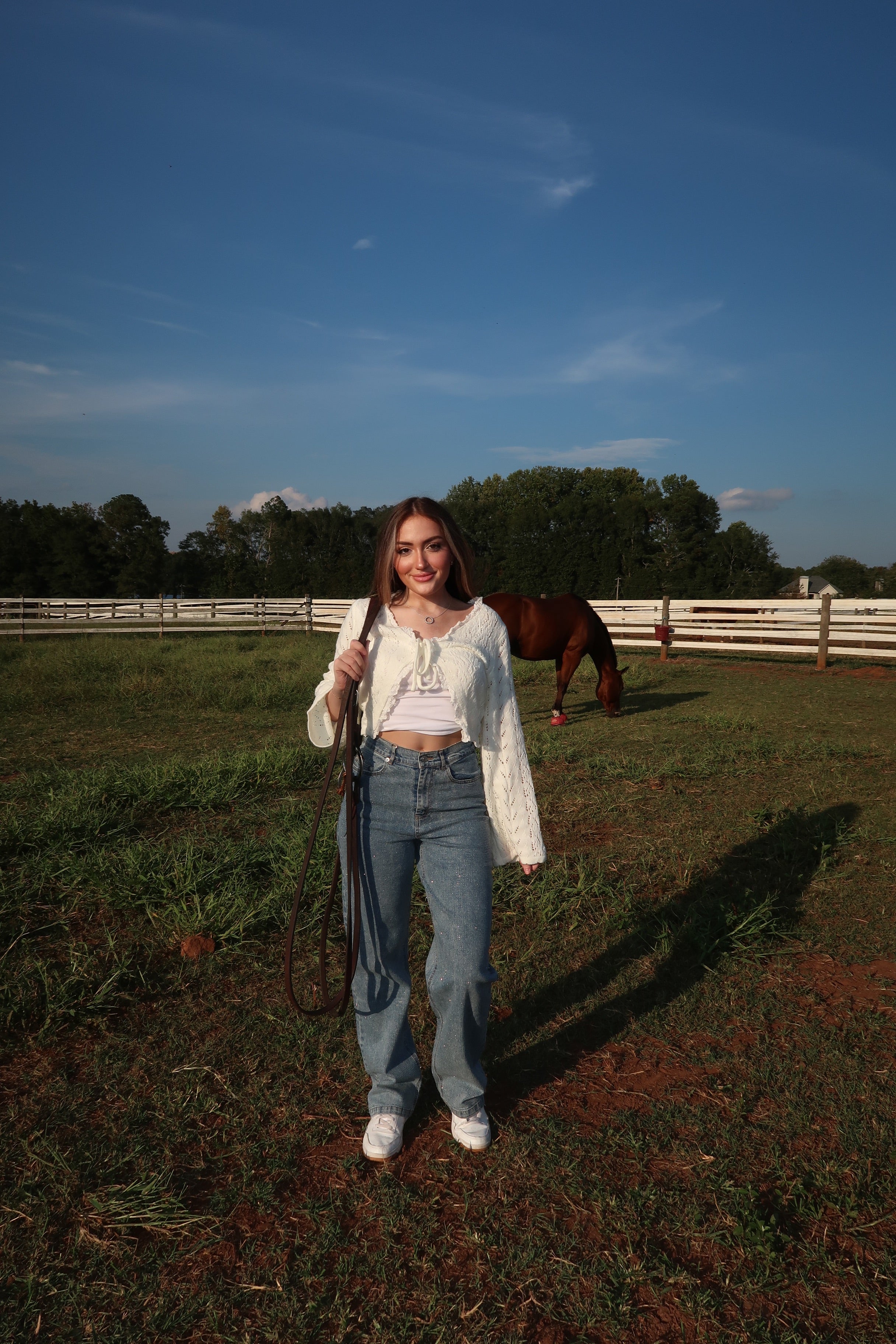 Alice Open Knit Tie Front Shrug- Ivory