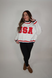 USA Mockneck- White