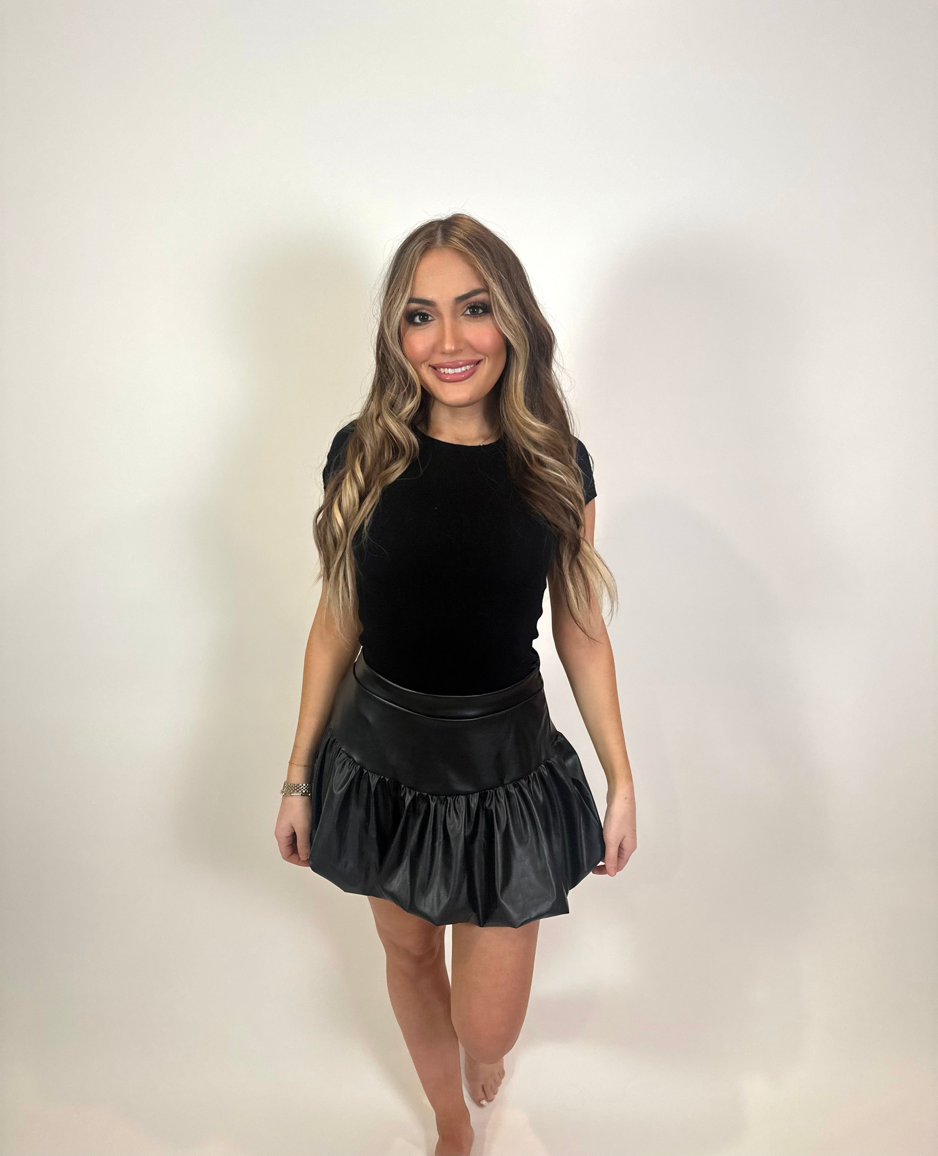 Lottie Leather Skirt