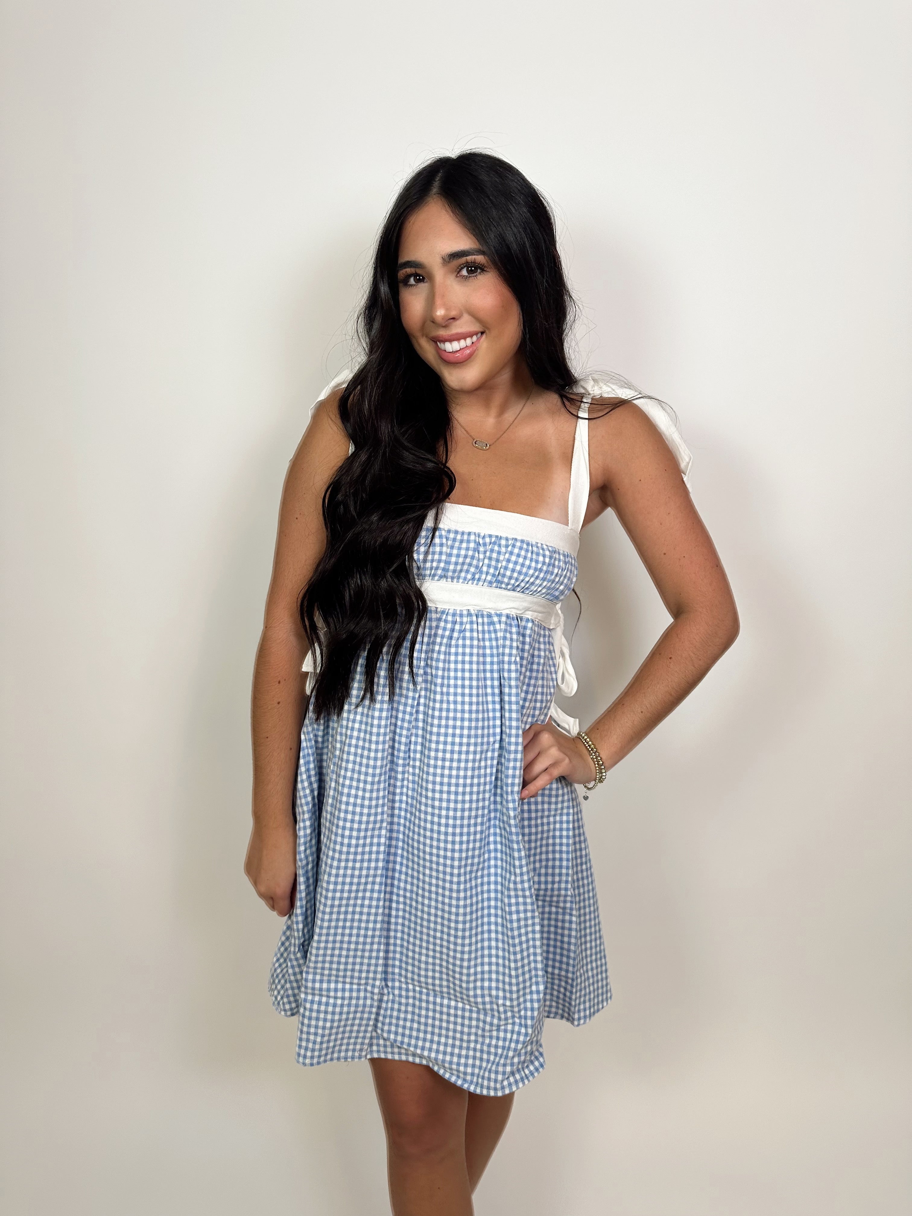High Tea Babydoll Dress- Blue
