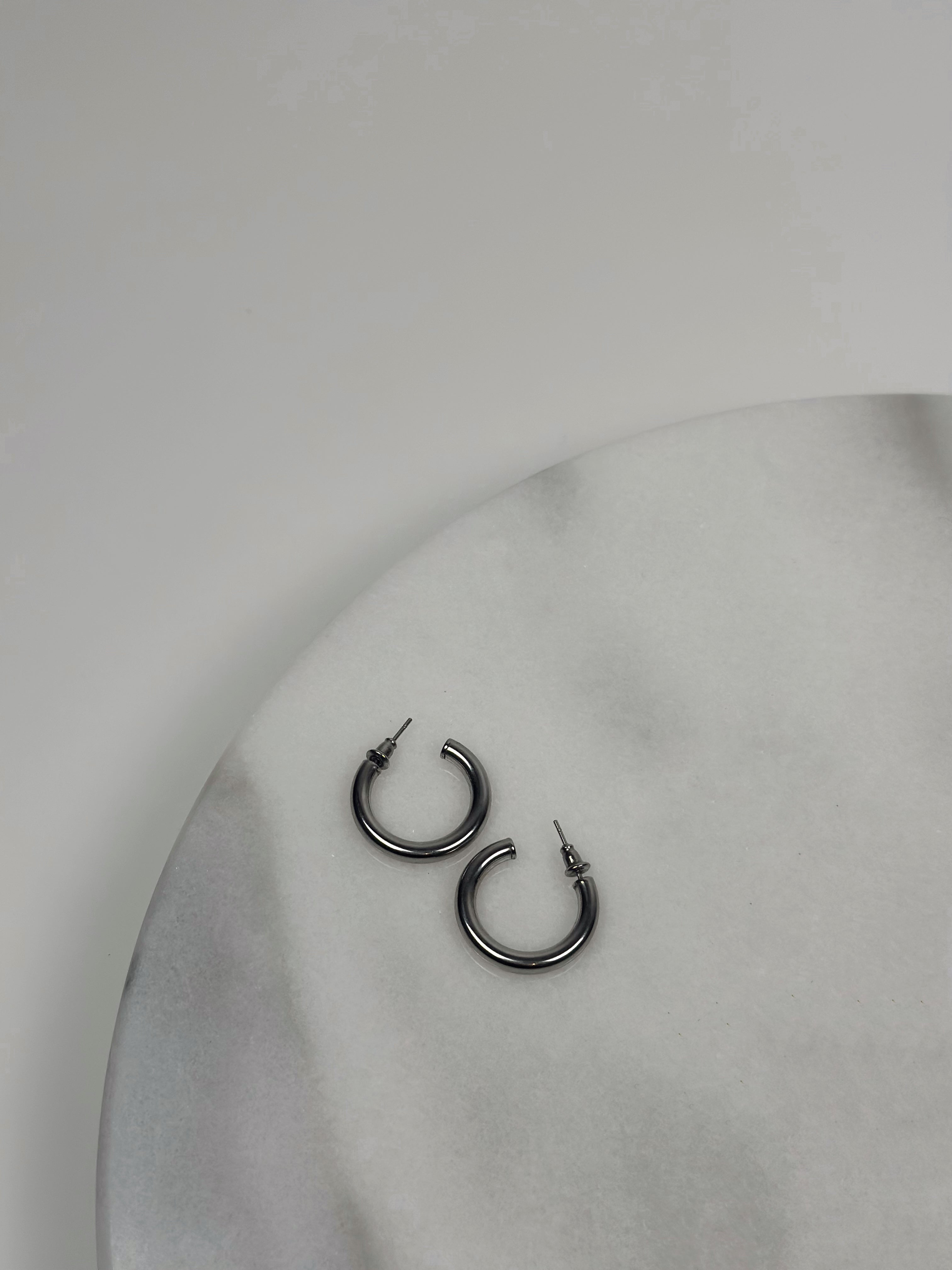 Small Silver Hoops