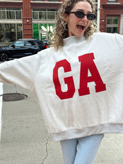 Georgia Reversible Mockneck- Grey