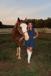 Auden Detailed Denim Dress- Dark Denim