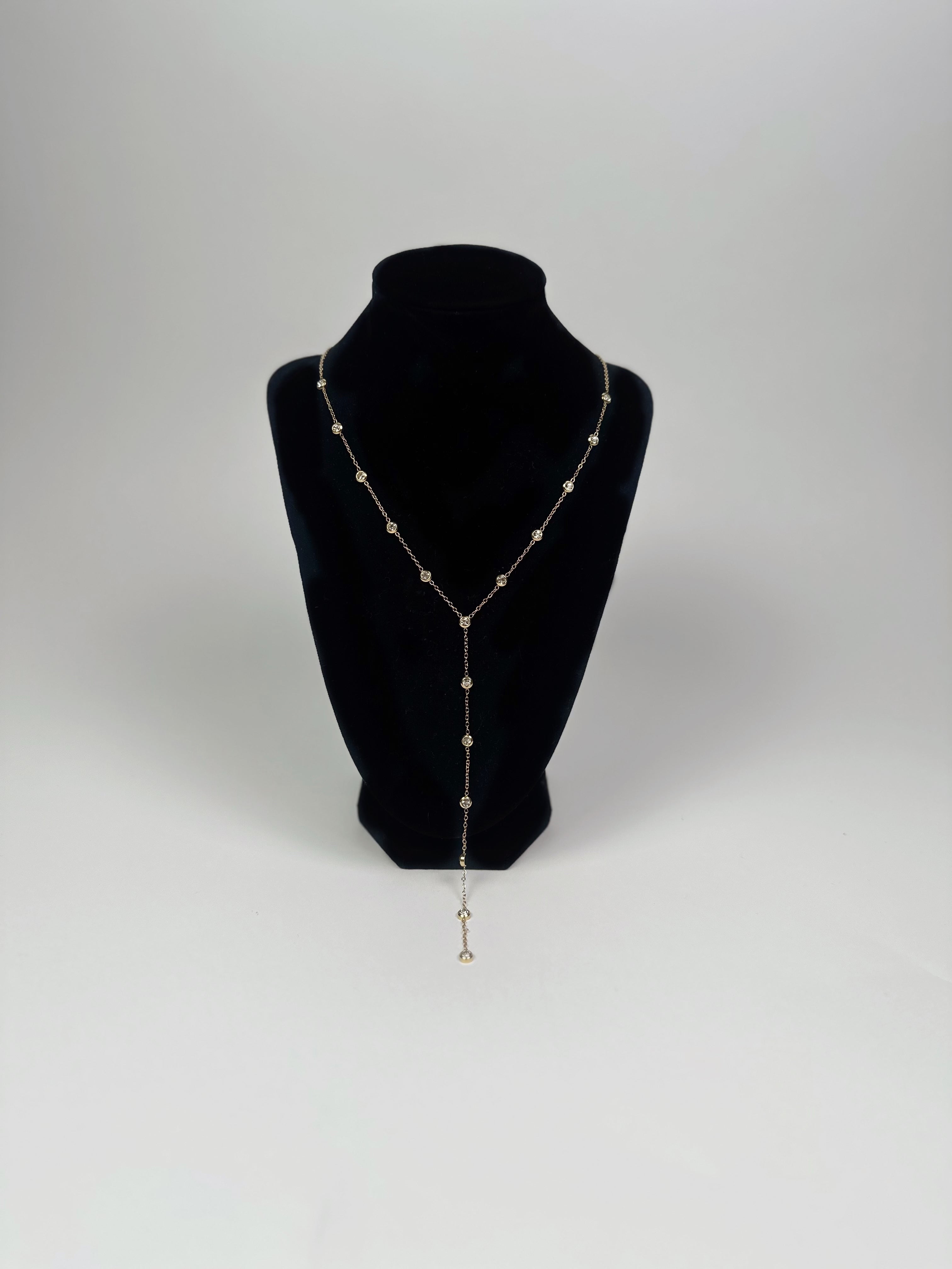 Layered Y Diamond Necklace