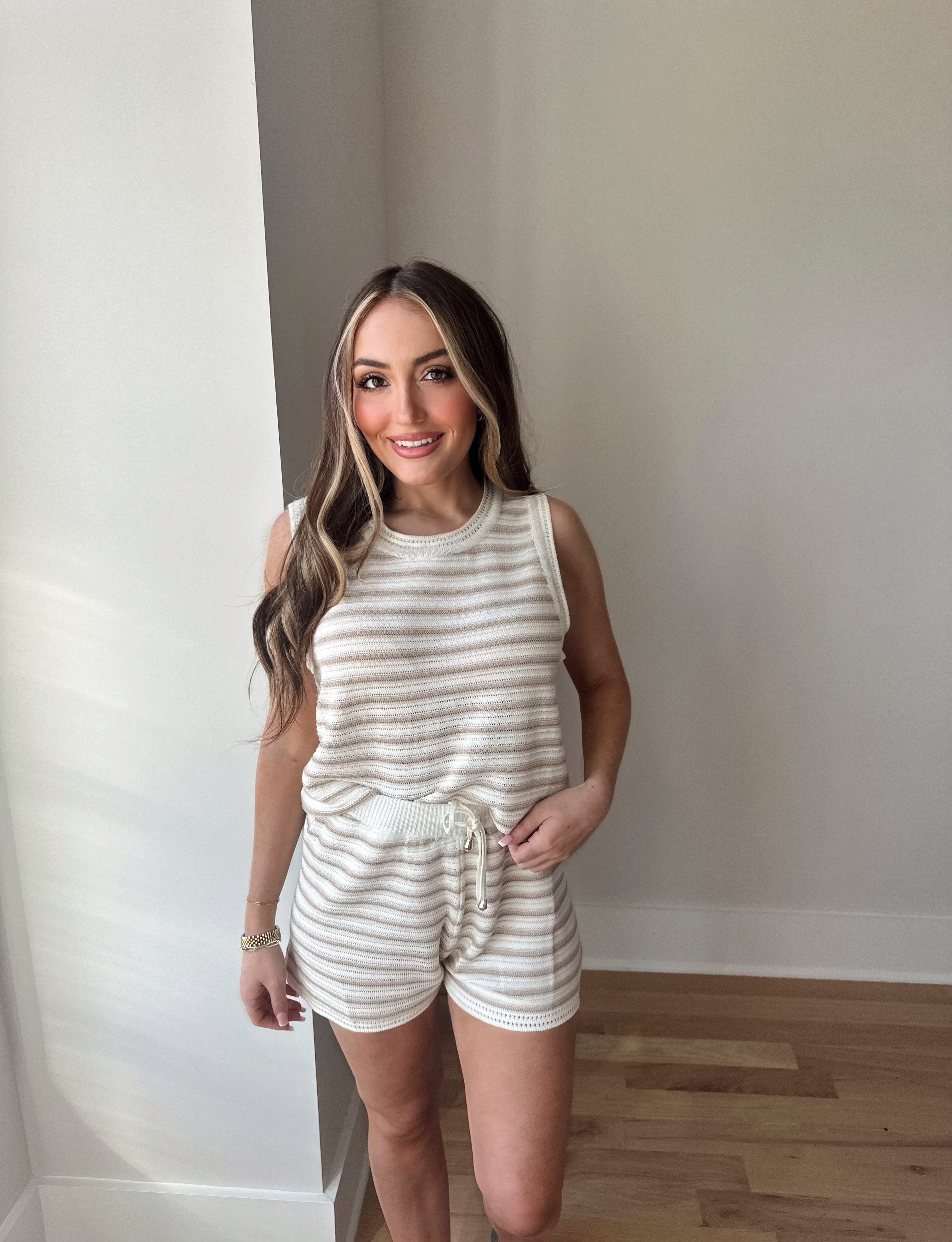 Camila Crochet Set- Taupe