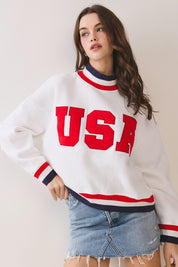 USA Mockneck- White