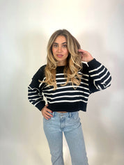 Emersyn Oversized Stripe Knit Sweater