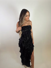 Carra Floral Maxi Dress- Black Velvet