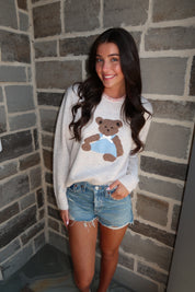 Bowie Bear Sweater- Cream