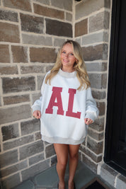 Alabama Reversible Mockneck Sweatshirt- Grey