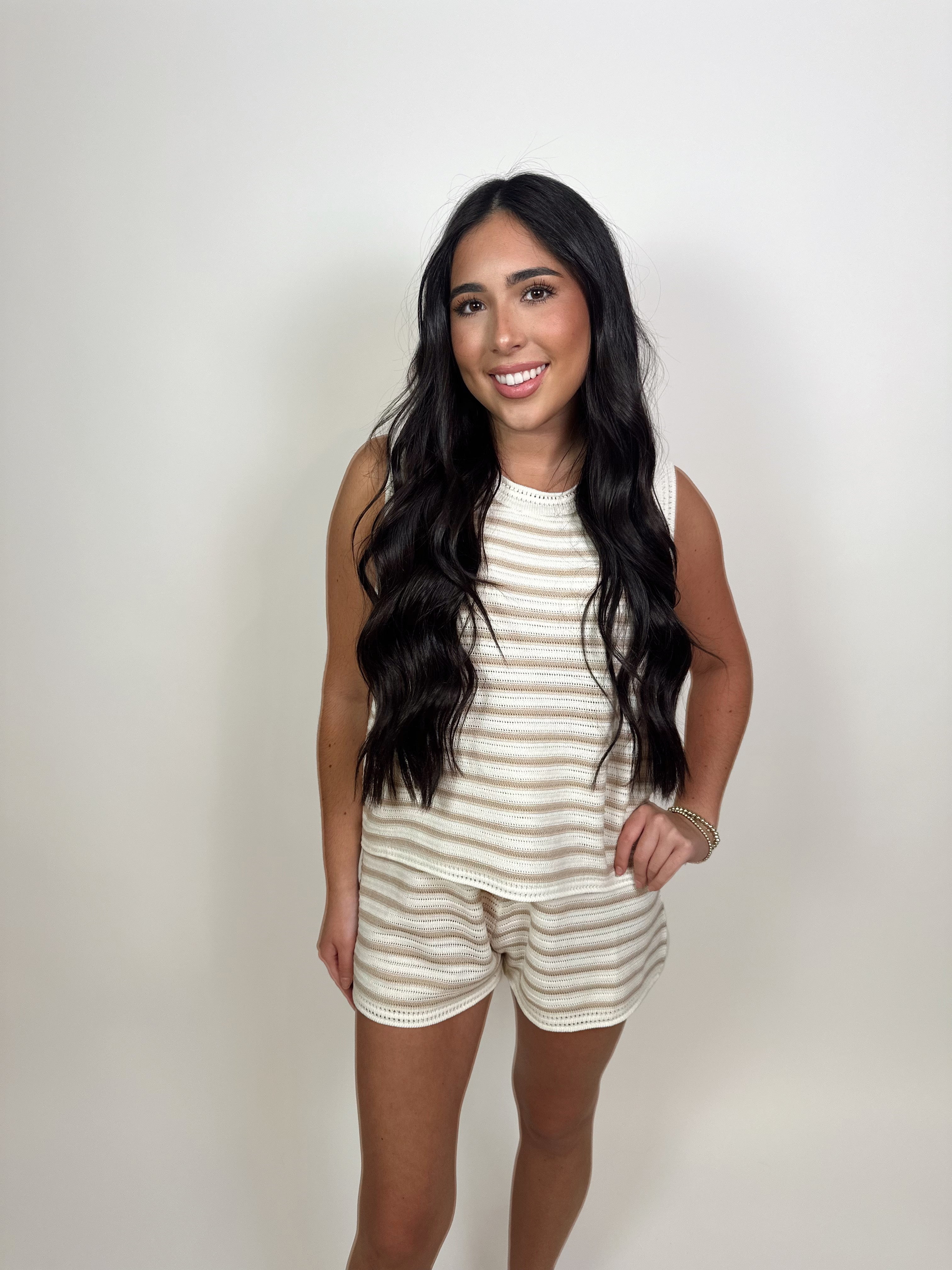 Camila Crochet Set- Taupe