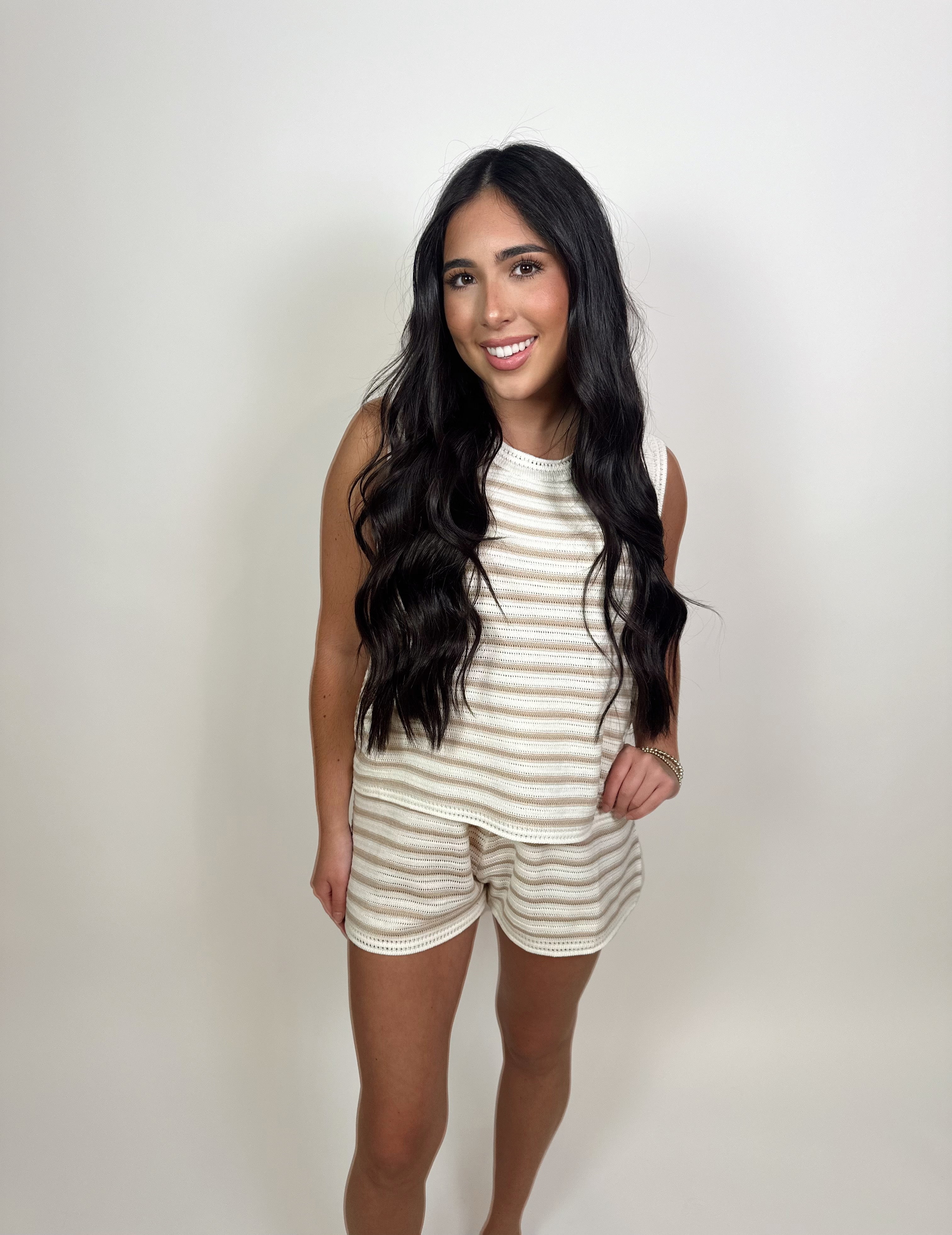 Camila Crochet Set- Taupe