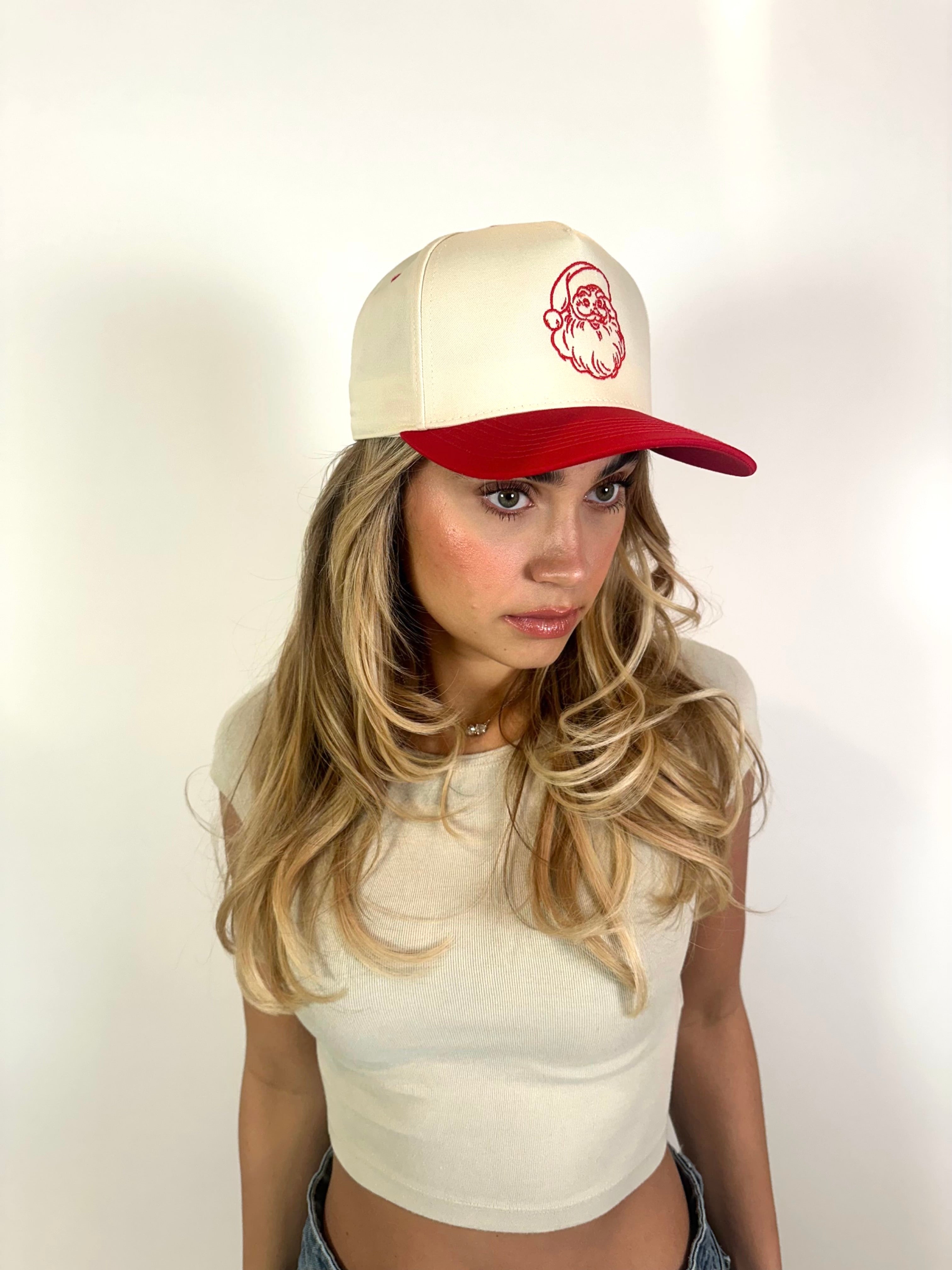 Santa Vintage Embroidered Hat