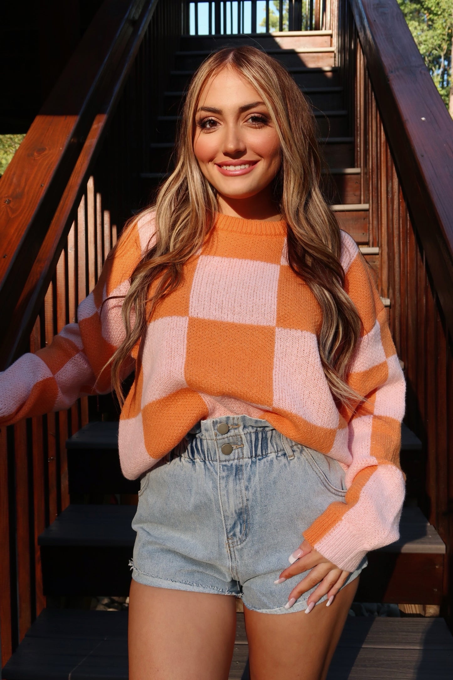 Melody Checkered Sweater