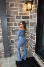 Saylor Striped Top- Blue