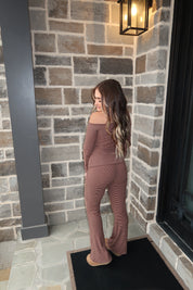 Saylor Striped Top- Brown