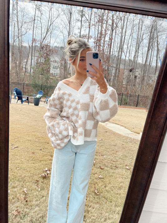 Hope V-Neck Plush Sweater