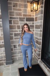 Saylor Striped Top- Blue