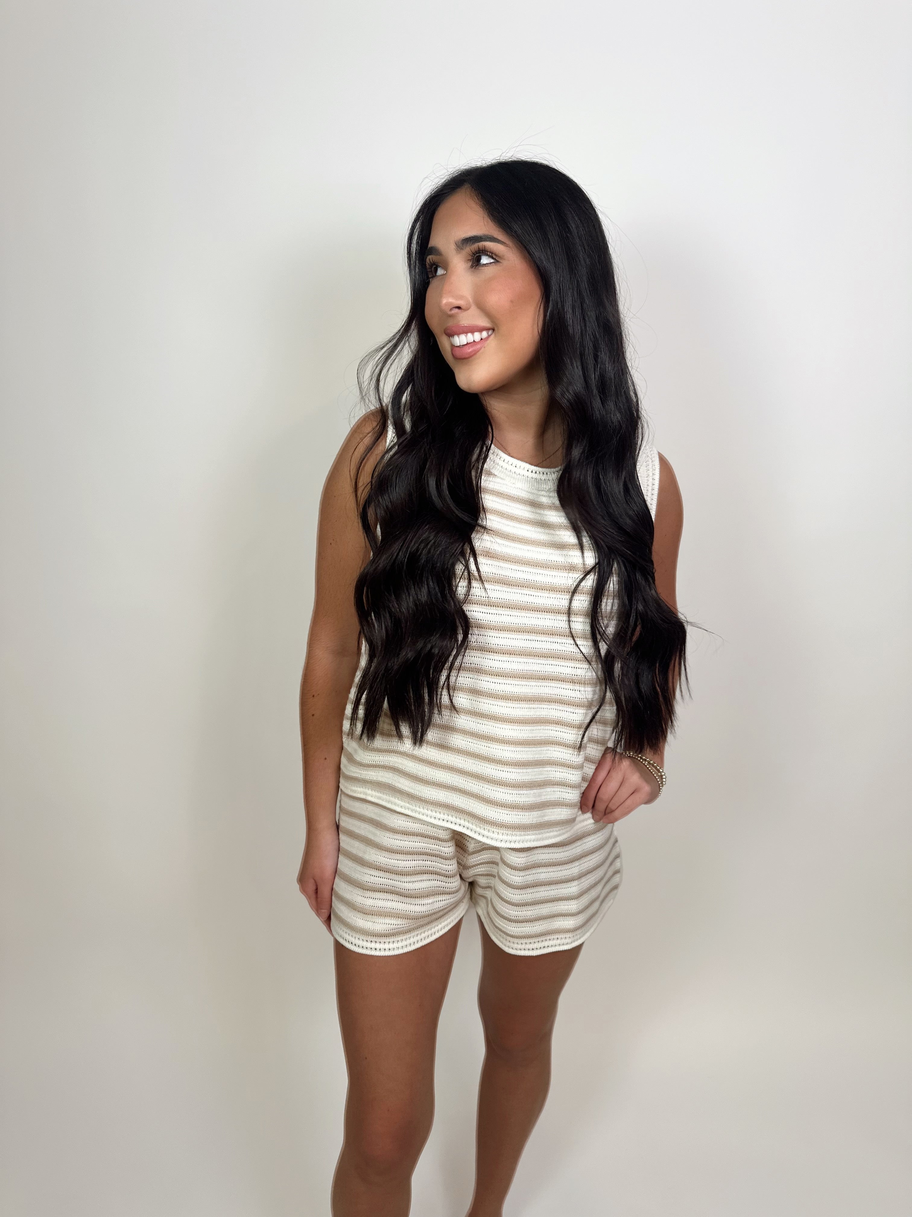 Camila Crochet Set- Taupe