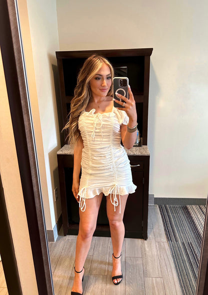 Maria Puff Sleeve Mini Dress