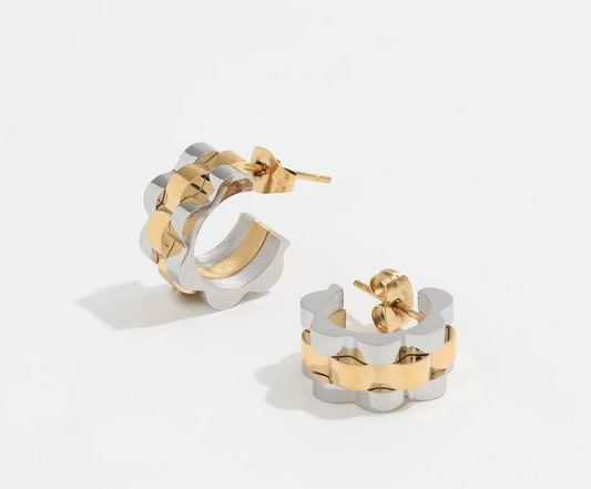 Emma Two-Toned Rolly Hoops